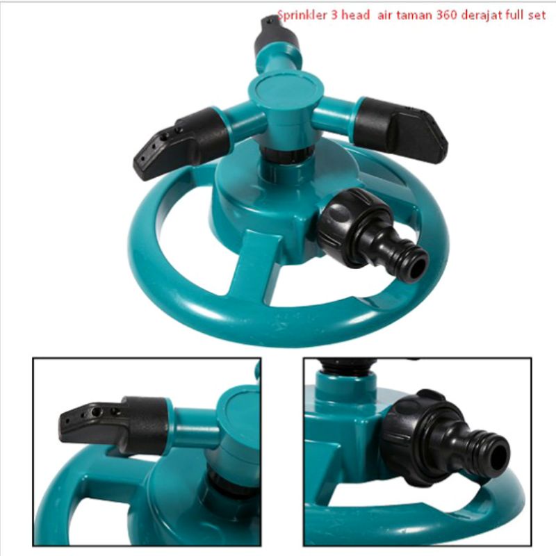 (COD) Sprinkler 3 Head Air Taman 360 Derajat Full Set