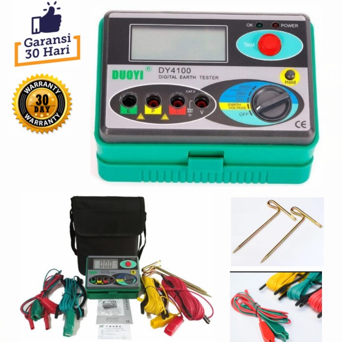 Terlaris Digital Earth Tester Gronding Dy 4100 Megger Earth Tester