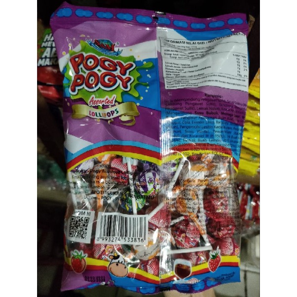 

permen Pogy pogy assorted Lollipops isi 50 pcs