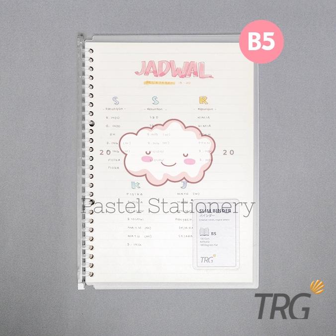 

SLIM FILE BINDER NOTEBOOK B5 TRG - BUKU TULIS CATATAN TRANSPARAN TRG .