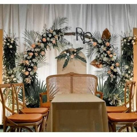 PAKET USAHA DEKORASI LENGKAP LAMARAN PERNIKAHAN TUNANGAN DRIED PALEM KERING