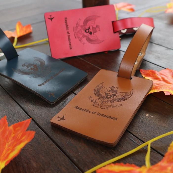 Terlaris Luggage Tag Kulit Asli - Tag Koper - Penanda Koper