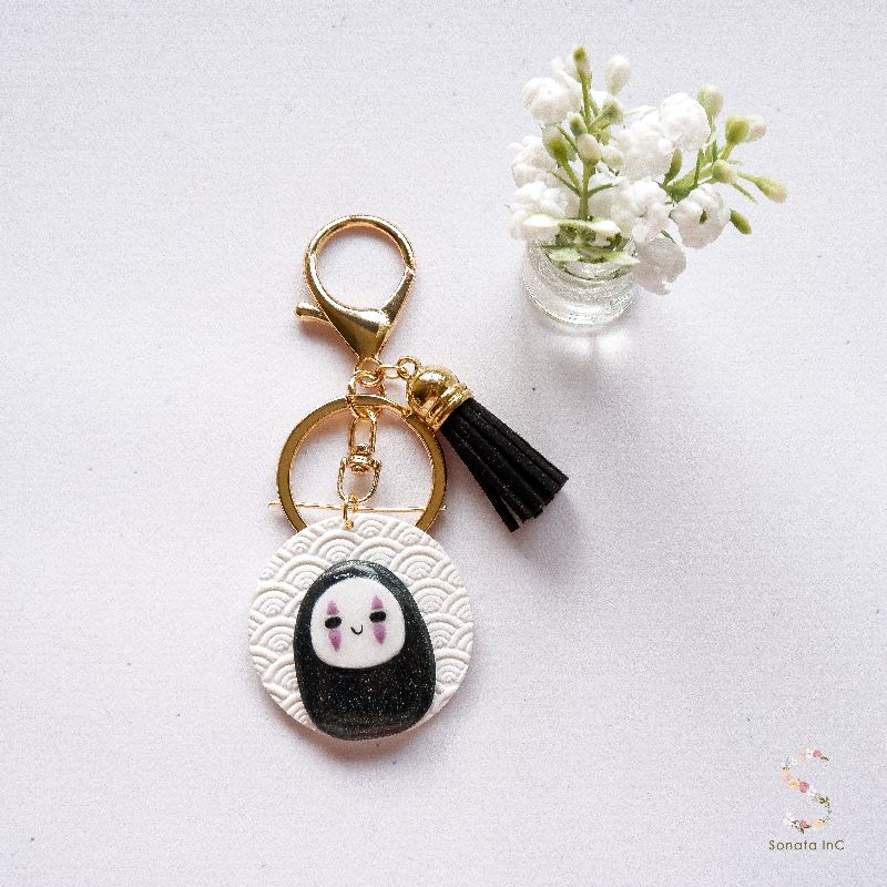 Sonata InC | Clay Keychain Bag Charm | Handmade | Chibi Kaonashi