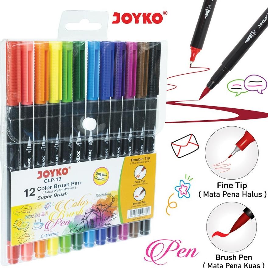 

COLOR BRUSH PEN PENA KUAS WARNA JOYKO CLP-13 12 WARNA COLOR .