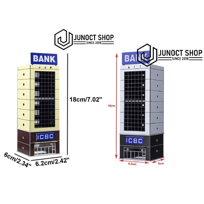 Promo Gedung Bank Bangunan Building Ae - Miniatur Maket Diorama Termurah
