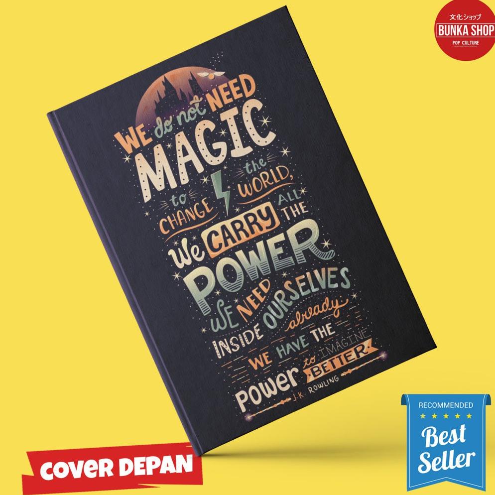 

NOTE BOOK HARRY POTTER JK ROWLING QUOTE HARDCOVER BUKU TULIS CATATAN NOTES AGENDA PLANNER .