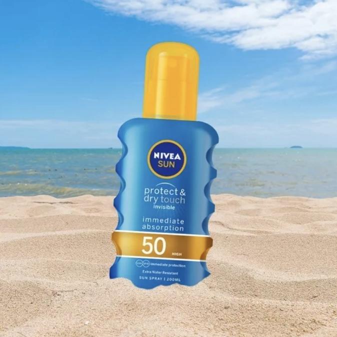 Nivea Sun Invisible Cool SPF 50 SPF50 Sunblock Spray Waterproof Ori
