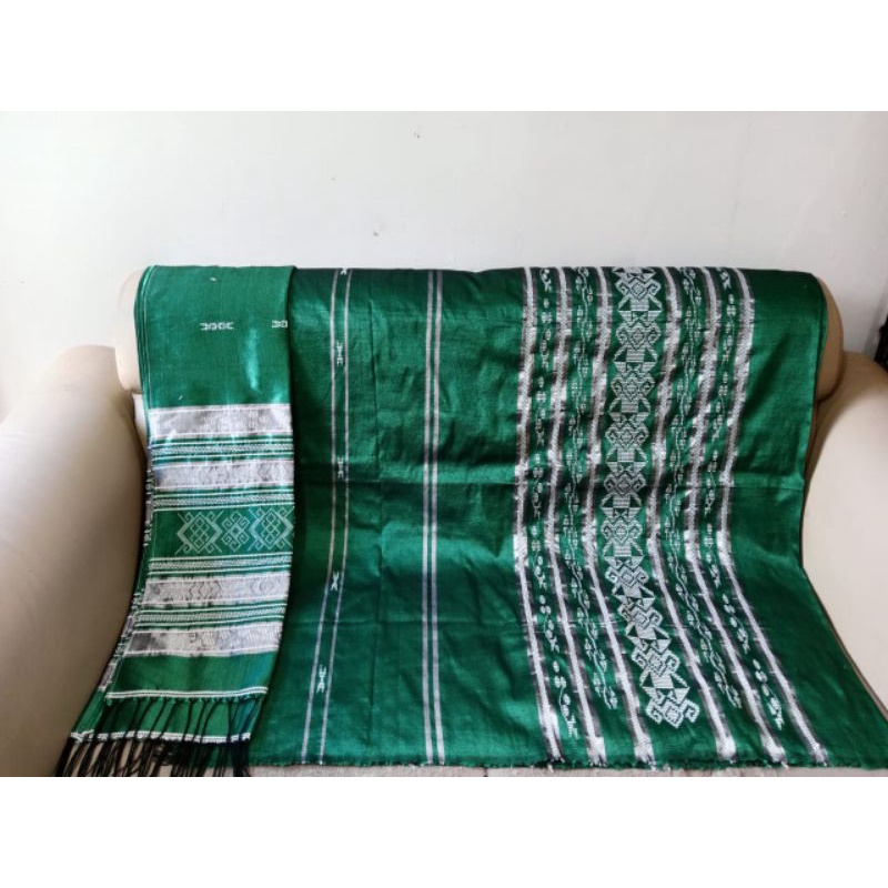 Set Songket sutra Hongkong Benang Kristal