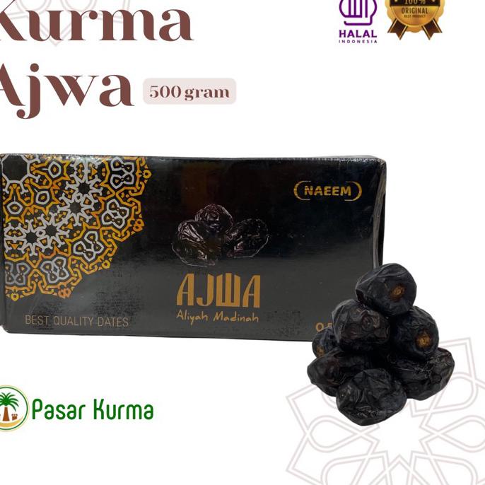 

Promo | KP8 | Kurma Ajwa 500gr Madinah / Kurma Nabi Asli 100% Saudi Premium