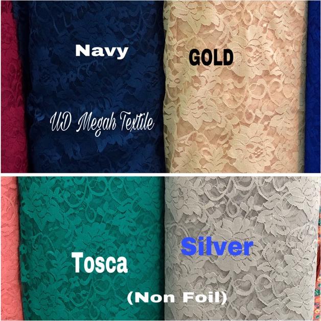 Cod - Brukat Non Foil  Kain Brokat Brukat Halus Mewah ( per Meter)kebaya / dress (BR12) ,,