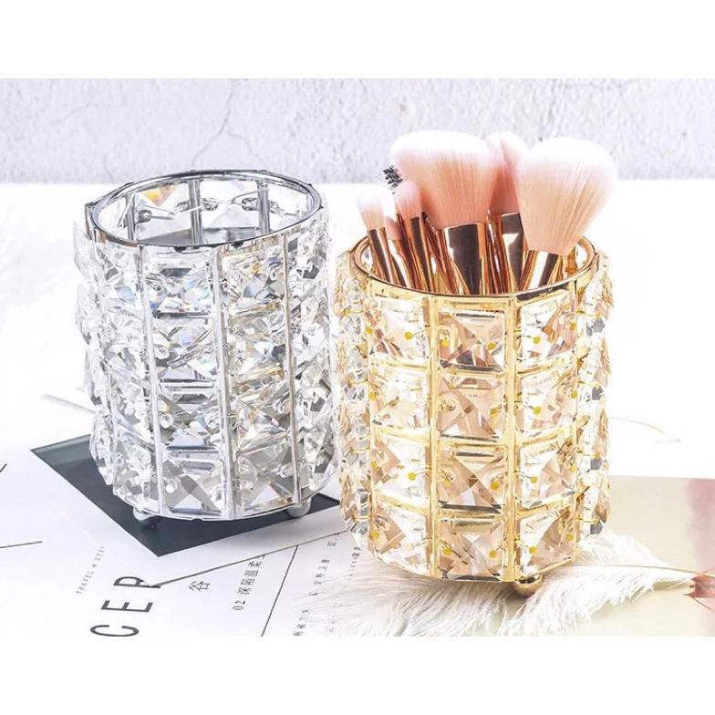 

(BAYAR DITEMPAT) Storage Makeup Brush Crystal Vase Tempat penyimpan Brush/Pensil DLL ,,