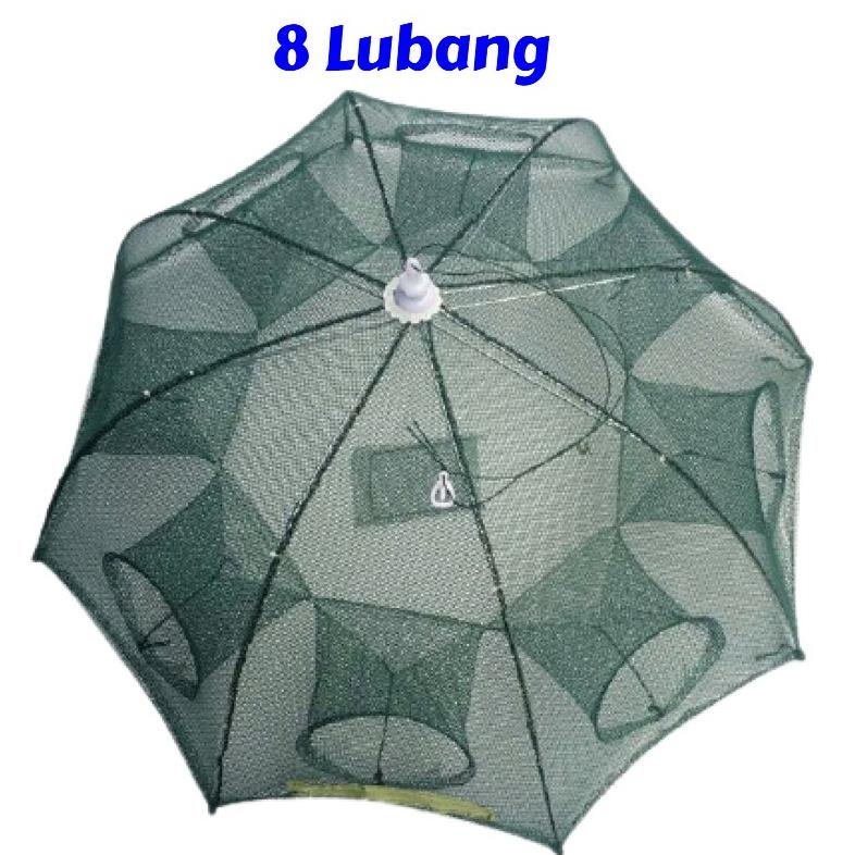 (BISA COD) Jaring Payung Bubu Jebakan Perangkap Ikan Udang Ikan Kepiting Model Payung 8 Lubang Loban