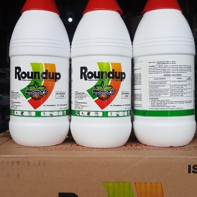 Racun rumput/herbisida : Roundup 1 liter original