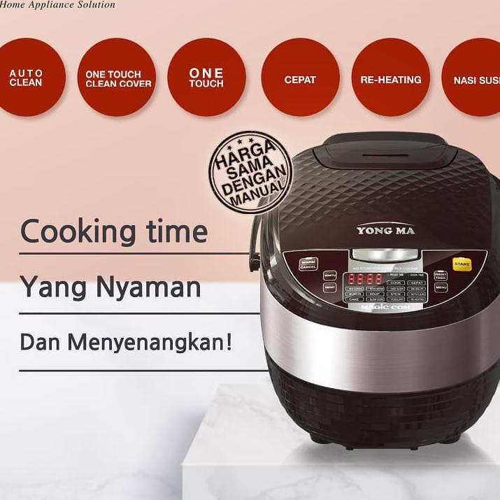 Magic Com Yong Ma Rice Cooker Digital 14 Fungsi Smc 8027 Kapasitas 2 Liter 400 Watt Garansi Res
