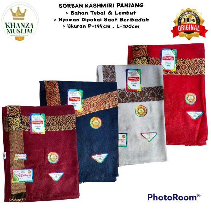 Sorban IMAMAH SORBAN PANJANG SHAWL INDIA - Random(P0I9) Sorban Tenun Sorban Arab Hitam Putih Sorban 