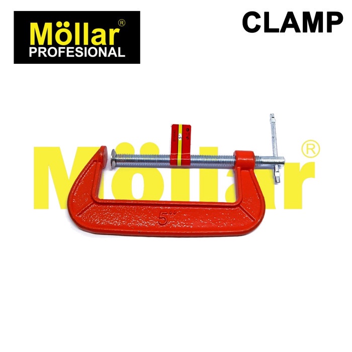 BISON Clamp C 5 Inch Catok Penjepit 125 mm Klem Kayu Besi Jepit 5"