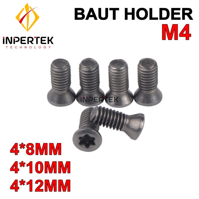 Baut Holder M4X12 Screw Bintang 4 X 12 mm Insert Holder Bubut Milling Mur