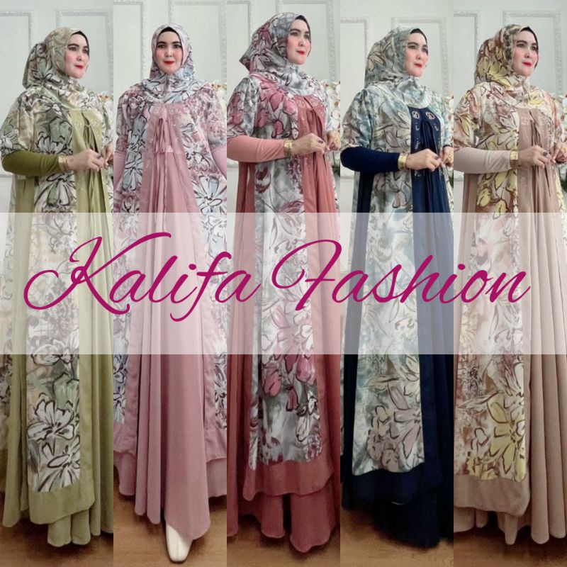 Jubah Set Cardigan Dijah Ori Dijah / Muslimah Branded Wear / Gamis Set Syar'i / Gamis Pesta / Gamis 