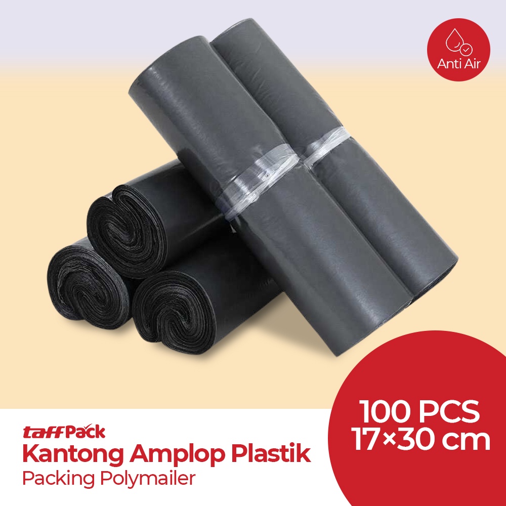 

Kantong amplop plastik packing polymailer polybag 100 pcs 17 x30 cm black