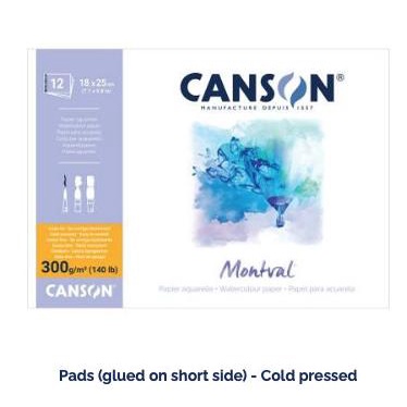 

Canson Montval Aquarelle 12s 300g 24x32 - Kertas Gambar Watercolor