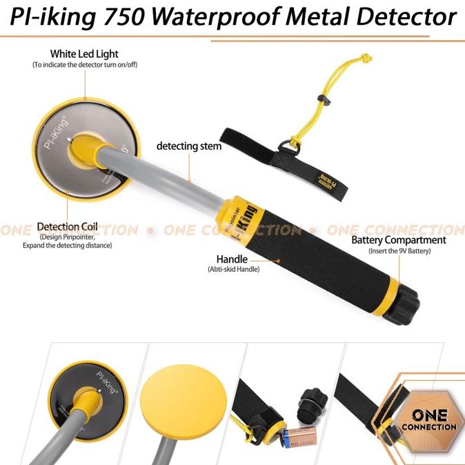 Pi-Iking 750 Waterproof Metal Detector 30M Underwater Metal Detector