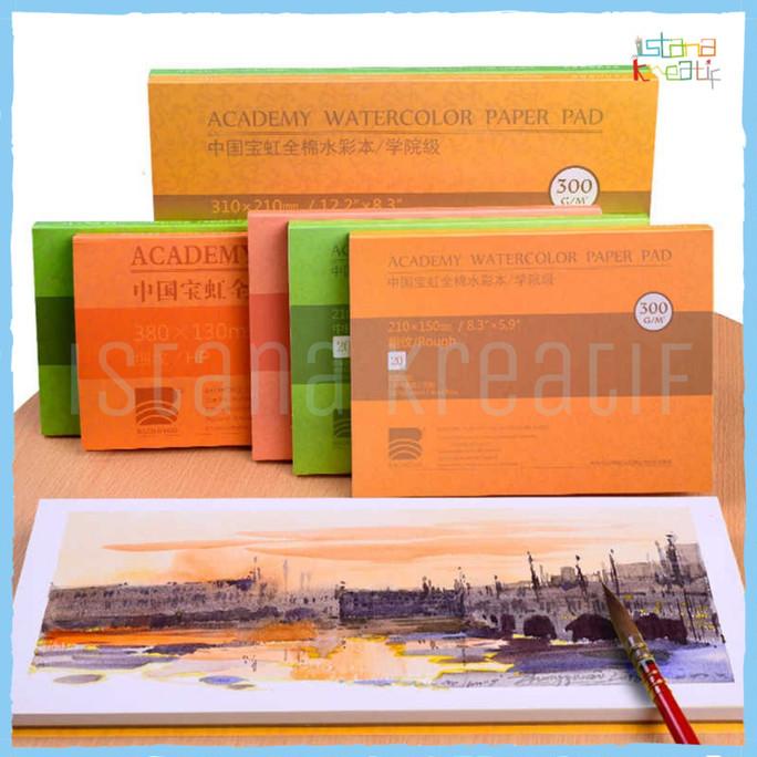

Baohong Academy Watercolor Paper Pad 180 x 125 mm| 20 Lembar| 300 Gsm