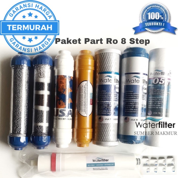 Water Paket Sparepart Ro 100 Gpd 8 Step