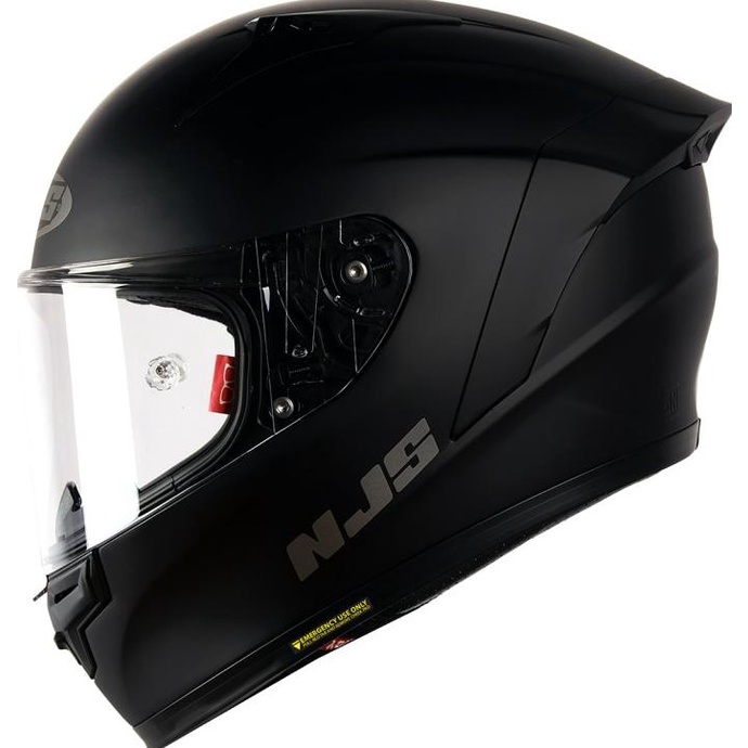 NJS ZX-1R SOLID Hitam - gloss/doff - Helm Full Face