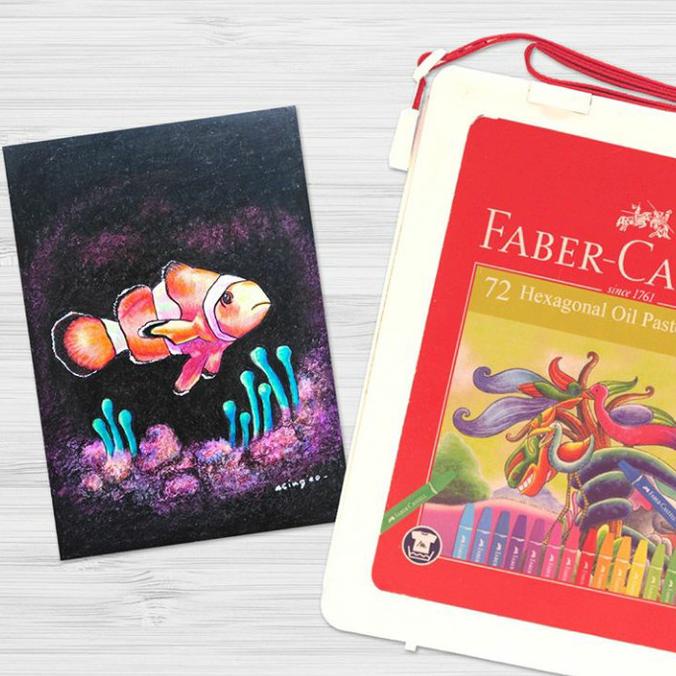 

Crayon oil pastel hexagonal Faber castell 72 colour