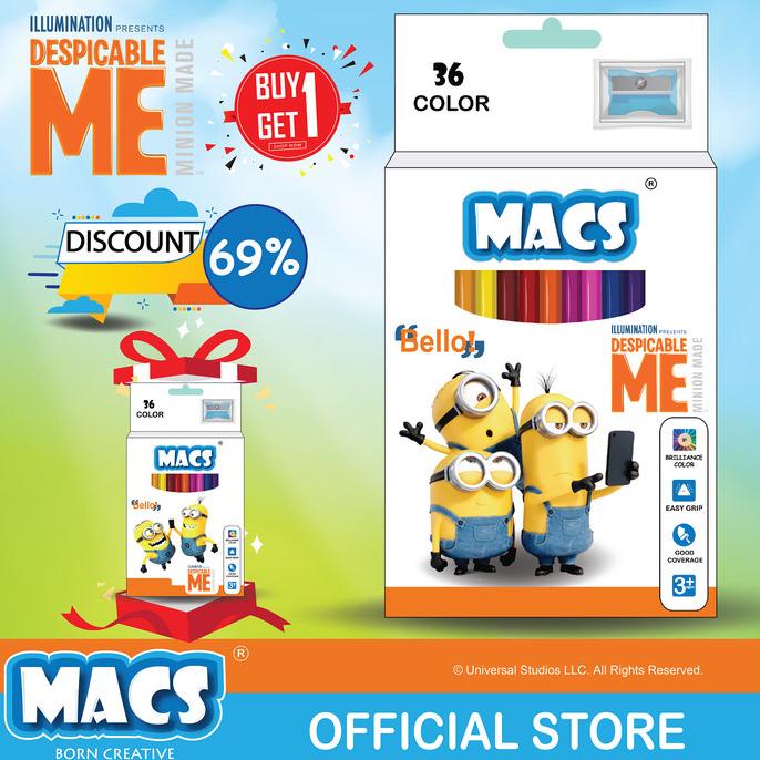 

Pensil Warna segitiga Minions 36 colors BUY 1 GET 1 FREE