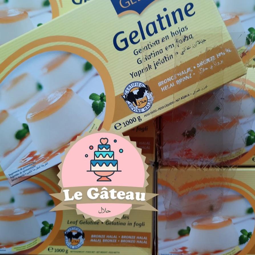 

PROMO✔️50 lembar GELITA gelatine sheet / gelatin sapi HALAL