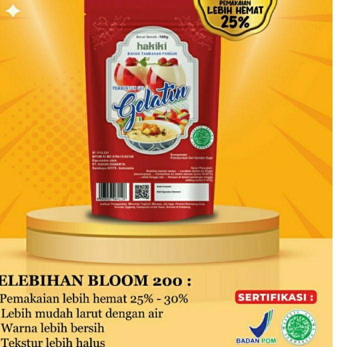 

Diskon✔️✔️Hakiki Gelatin Bubuk / Gelatine Powder 100 gr HALAL Ready