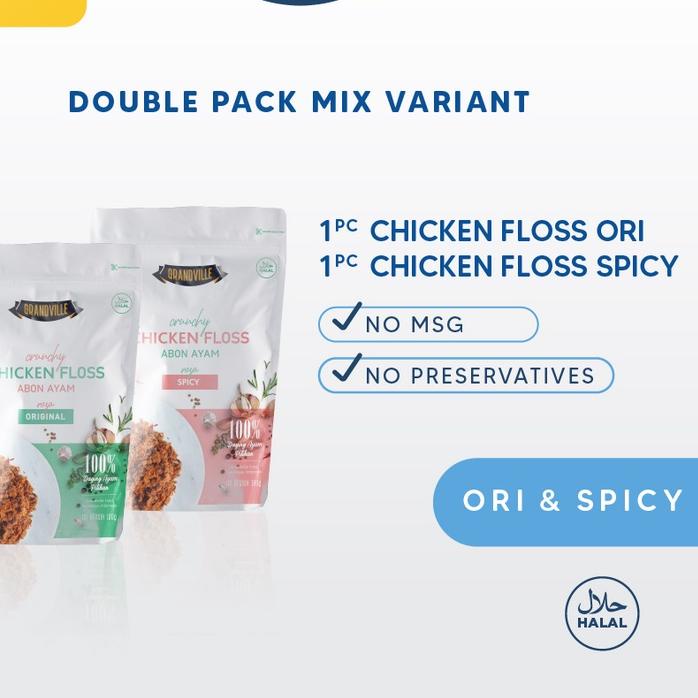 

Discount✔️⭐Grandville Abon AYAM Crunchy Double Pack Mix Variant