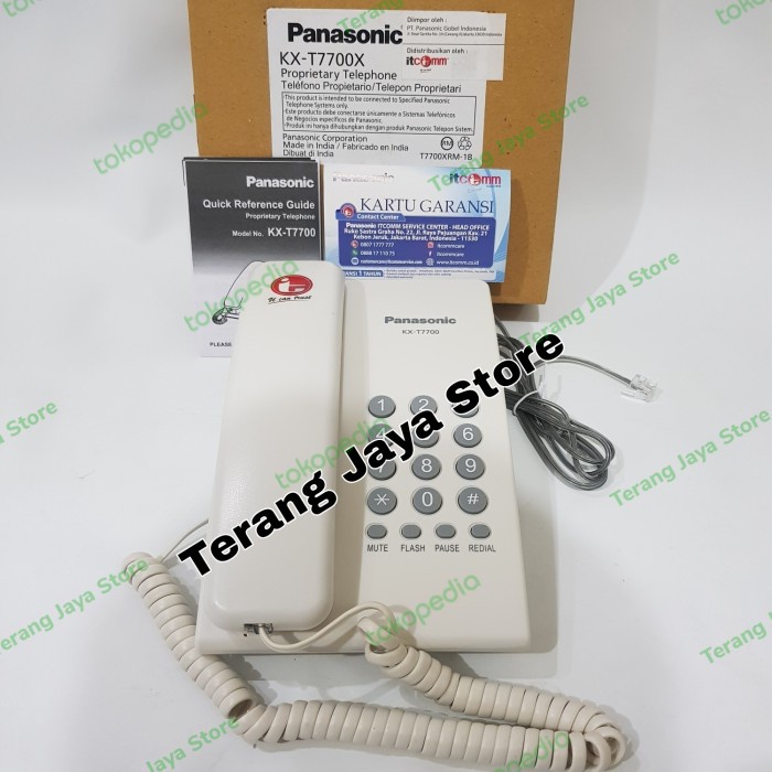 TELEPON KABEL PANASONIC KX-T7700 PESAWAT TELEPON PANASONIC T7700 PUTIH ORIGINAL TERBARU