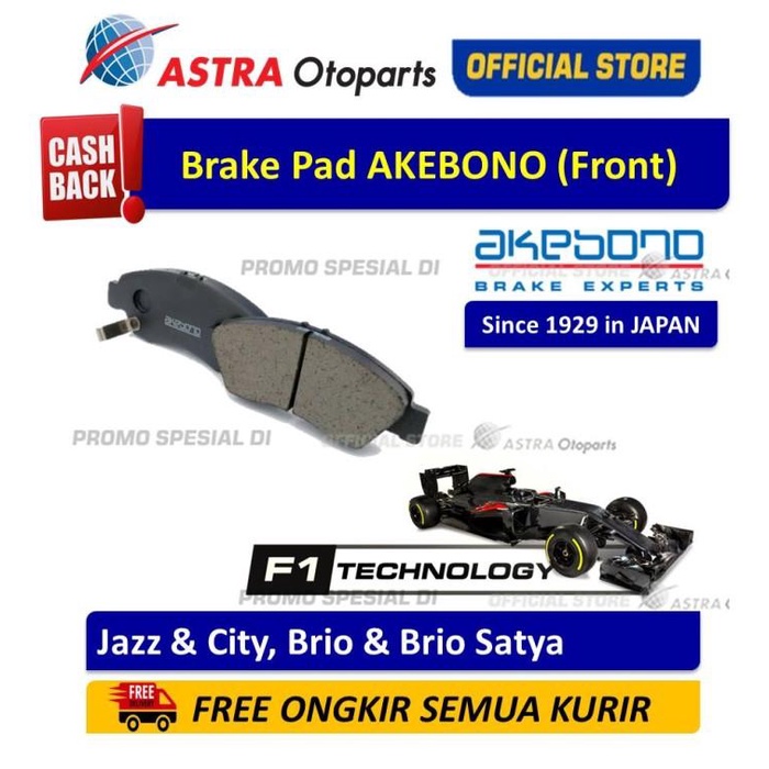 Terlaris Kampas Rem Depan Akebono Jazz & City, Brio & Brio Satya