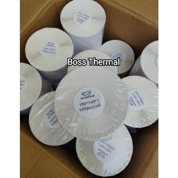 

BAYAR DITEMPAT - KERTAS LABEL THERMAL 100x150 sticker BARE ukuran A6 100 x 150 ~