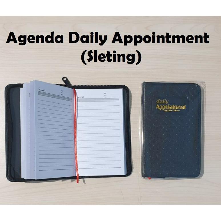 

Big Sale - Buku Agenda Resleting Daily Appointment Agenda Deluxe (19 cm x 11,5 cm, Isi 190 Halaman)