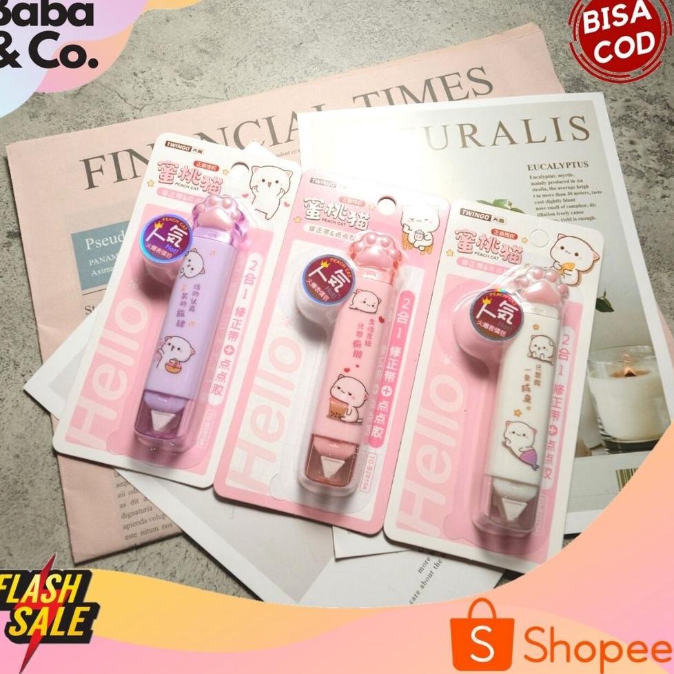 

PROMOSI !!COD !! CORRECTION TAPE CAKAR KUCING TWINGGO 2 IN 1 SET AND GLUE TAPE TG-B2813A TIP-EX 2 IN 1 TWINGGO CORECTIONTAPE PLUS GLUE TAPE CUTE CAT PAW LUCU UNIK MURAH ALAT TULIS SEKOLAH KANTOR ATK MURAH BISA COD [KODE 44]