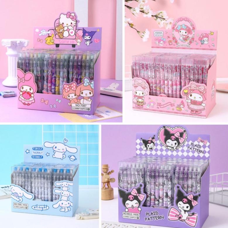 

DISKON !! Pulpen Gel Cetek Sanrio 0.5mm 12 pcs / Pena Sanrio NEW / Ballpoint sanrio kuromi cinnamoroll Melody / Pulpen anak sekolah warna hitam [KODE 8]