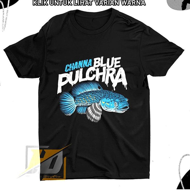 [BJC90] Baju kaos channa blue pulchra/kaos anak cana pulchra/atasan anak ikan channa blue pulchra mu