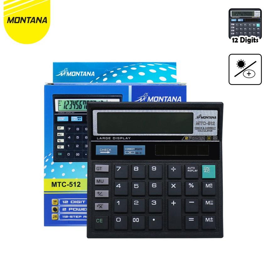 

[KODE 6LDN7] (LWS) Calculator Kalkulator Montana MTC 512 12 Digits