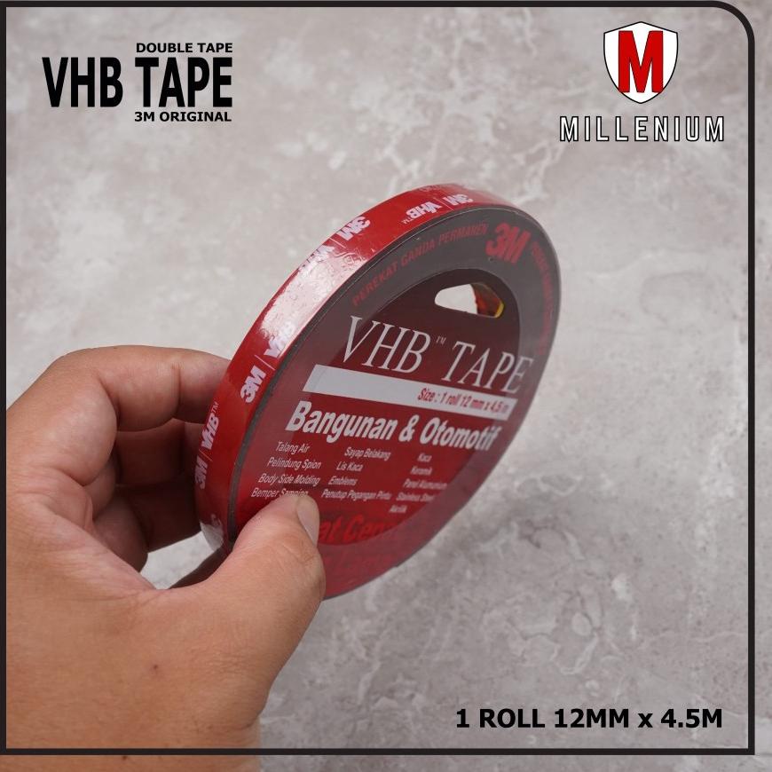 

87 3M VHB DOUBLE TAPE AUTOMOTIVE 4900 SIZE 12MM x 4.5M DOUBLE TAPE MOBIL Murah