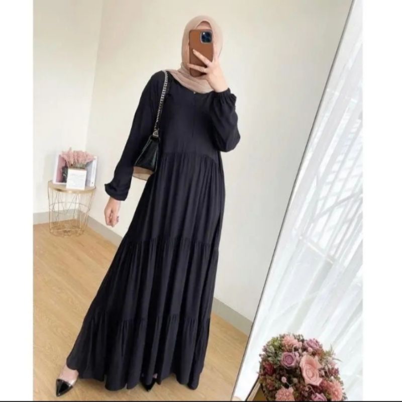 RIHANA | HANUM DRESS/ HANUM MIDI DRESS/ HANUM GAMIS DRESS/ BAJU WANITA/ BAJU TERBARU/ BAJU MUSLIMAH/ GAMIS KEKINIAN/ PAKAIAN KEKINIAN/ GAMIS RAYON/ DRESS RAYON/ DRESS HANUM/ DRESS RAMPEL/ DRESS SUSUN/ GAMIS CANDA/ DRESS RAYON PREMIUM-2