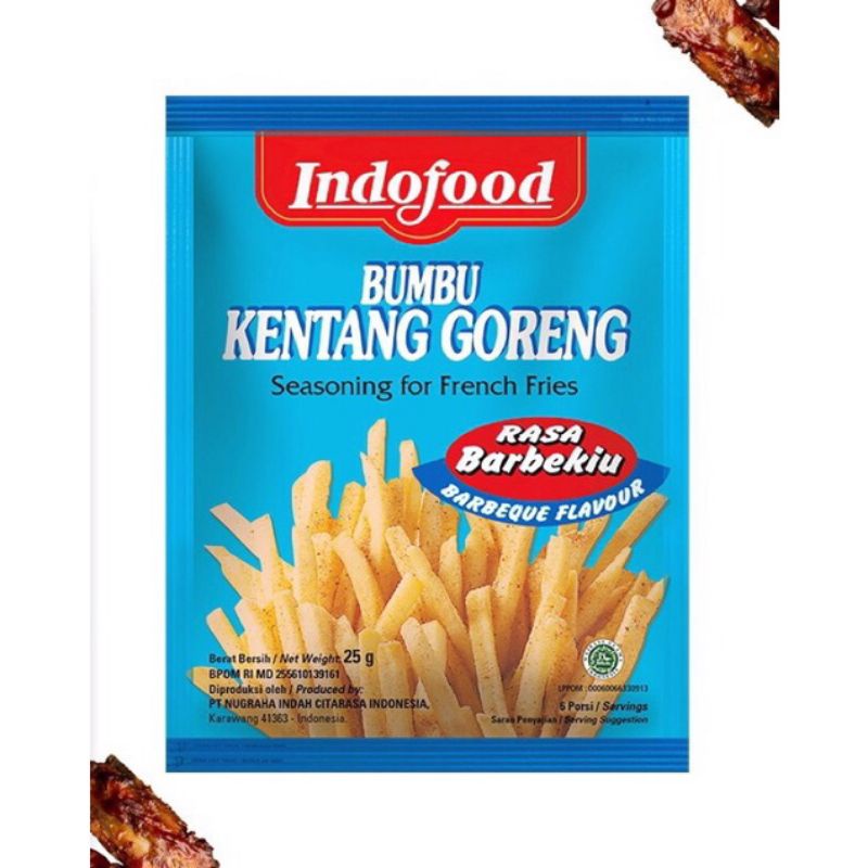 

Bumbu Kentang Goreng BARBEKIU Indofood | Bumbu Kentang Goreng rasa BBQ 25 gram