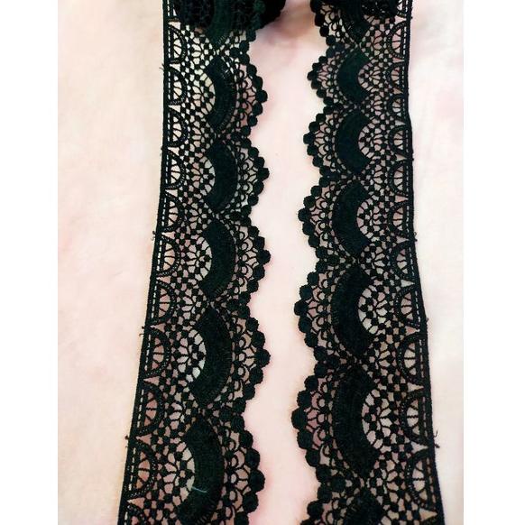 ✓ renda giper lebar 6,5cm warna hitam