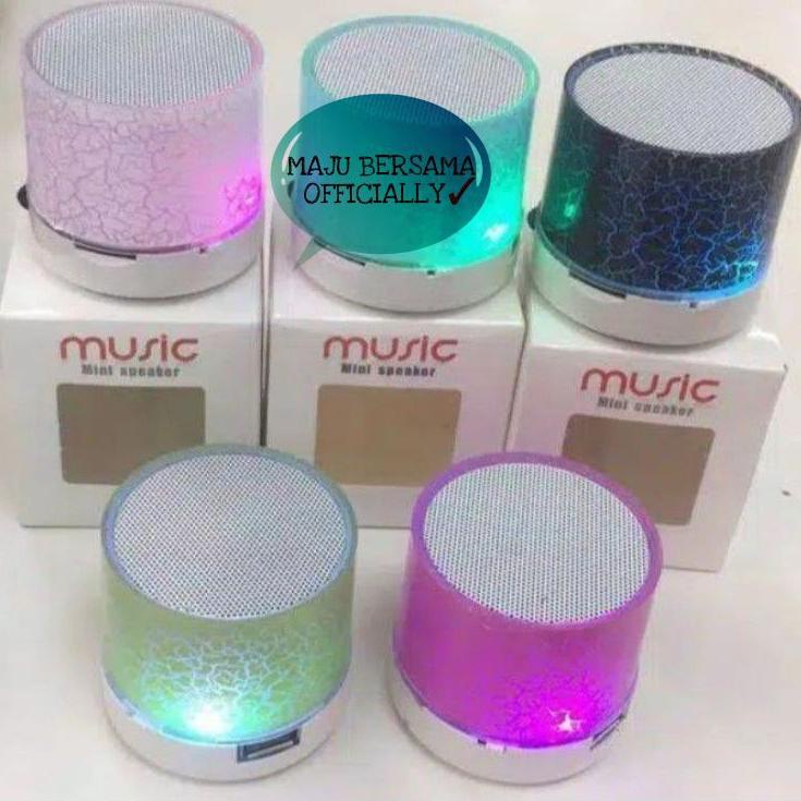 Terkeren [MB] Speaker Bluetooth S10 Motif Retak Mini S-10 Lampu LED Super Bass Corak Kaca Crack Pake
