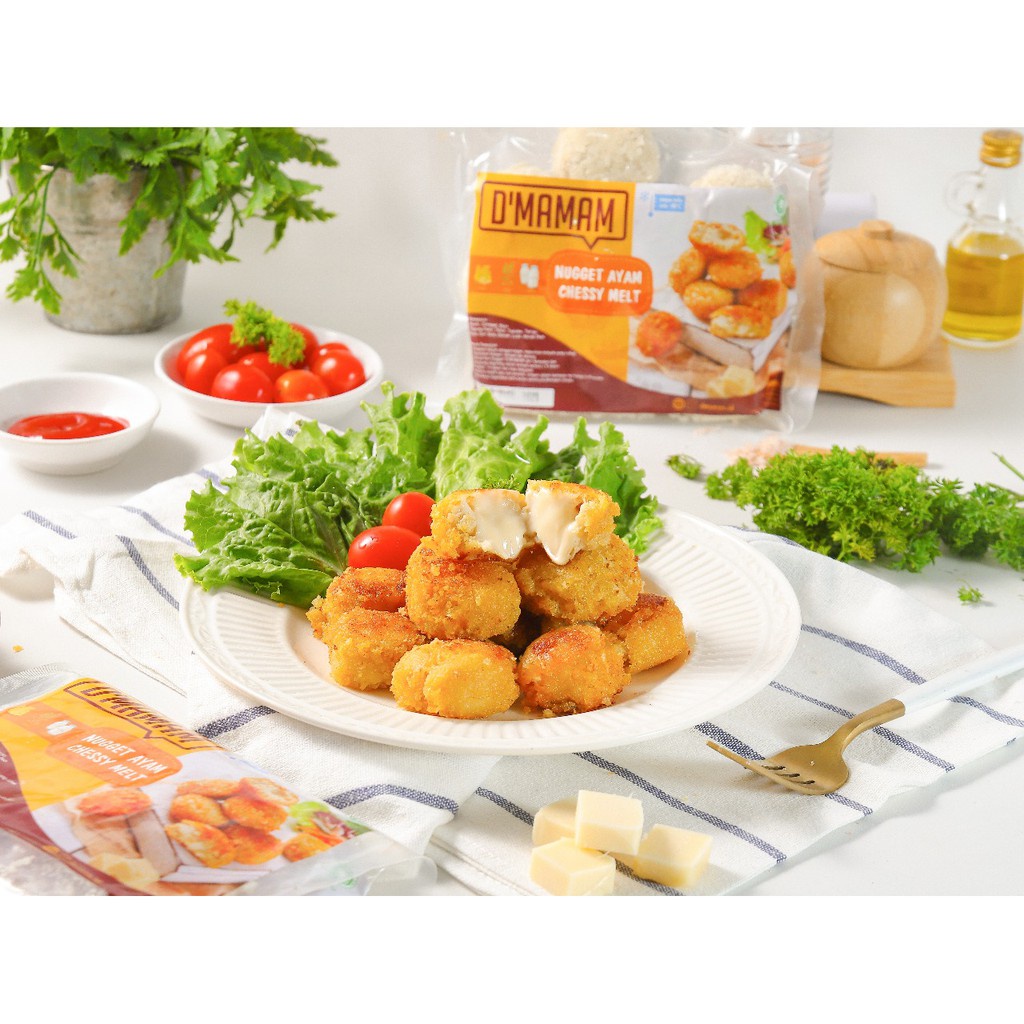 

D'MAMAM Nugget Ayam Cheesy Melt NO MSG, HALAL, BPOM 250gr-JktBar