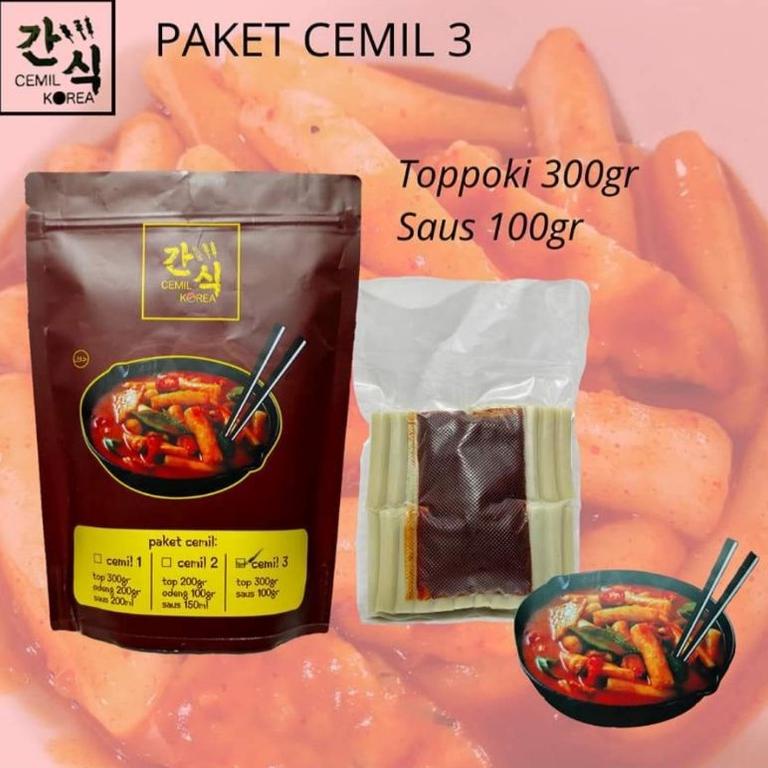 

SALE TERBAIK Paket Cemil 3 isi Tteok / Topokki / Topoki /Toppoki dan Saus khas Cemil Korea