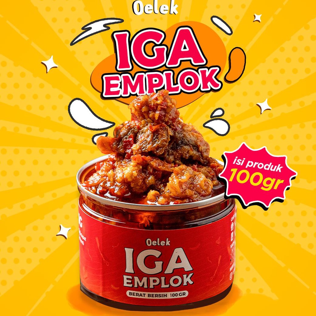 

Terbaru Iga Emplok Oelek (100gr) / Iga Mercon / Iga Sambal / Oseng Iga