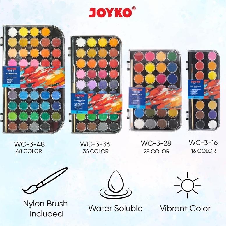 

❆ (ISI 36 & 48 WARNA) Watercolor Set Cat Air Joyko WC-3 ❆Bestseller